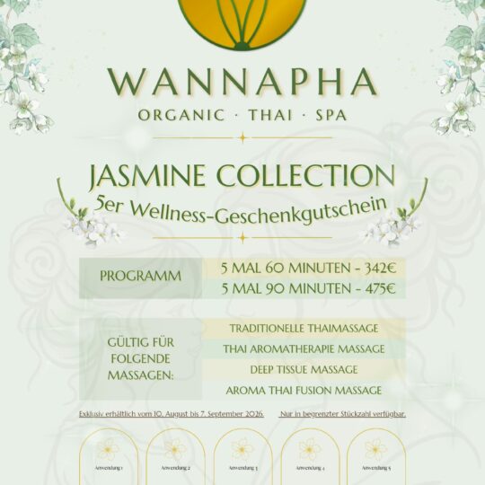 Jasmine Collection - 5er Wellness Geschenk-Gutschein